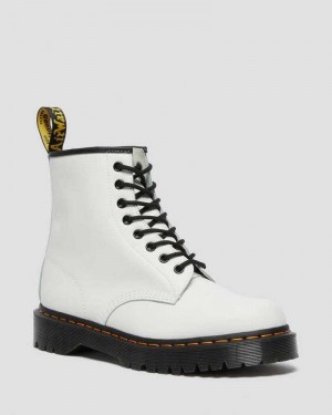 White Dr. Martens 1460 Bex Smooth Leather Platform Boots | GJYKB6150