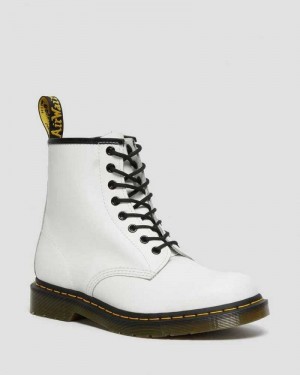 White Dr. Martens 1460 Smooth Leather Lace Up Boots | EQSON2807