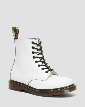 White Dr. Martens 1460 Vintage Lace Up Boots | PQNIF8213