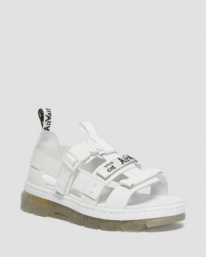 White Dr. Martens Pearson Iced Casual Sandals | LPZFX0268