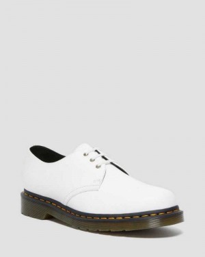 White Dr. Martens Vegan 1461 Kemble Oxford Shoes | WHOTM0168