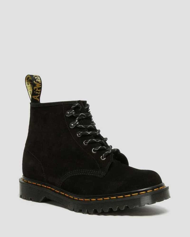 Black Dr. Martens 101 Ben Suede Ankle Boots | ZTXIL9862