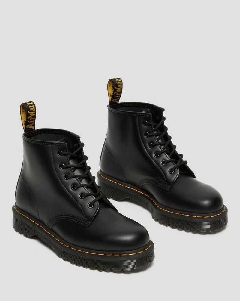 Black Dr. Martens 101 Bex Smooth Leather Ankle Boots | WVZIG0859