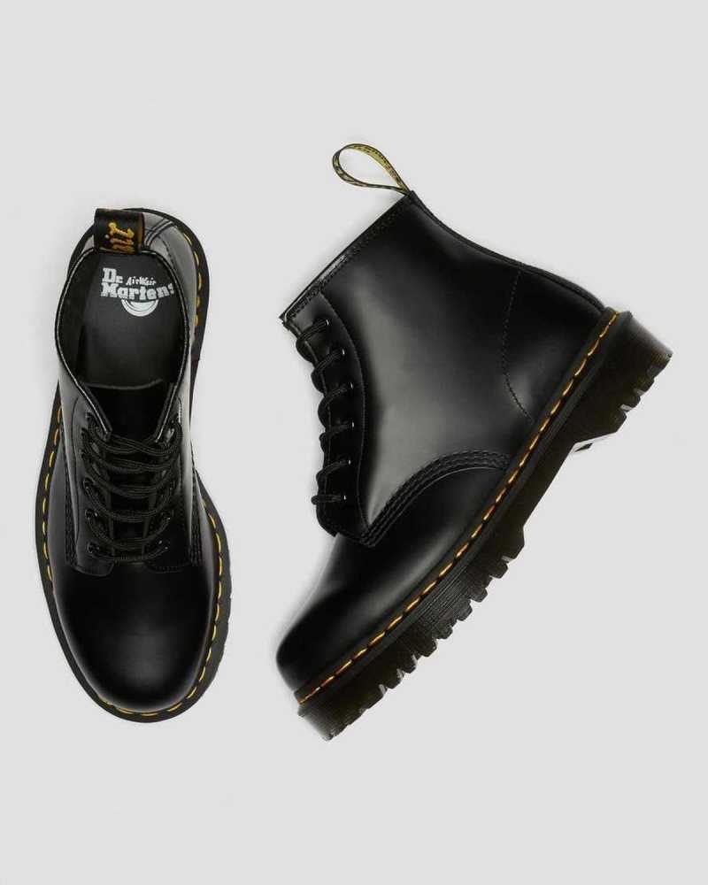 Black Dr. Martens 101 Bex Smooth Leather Ankle Boots | KJUTS7903