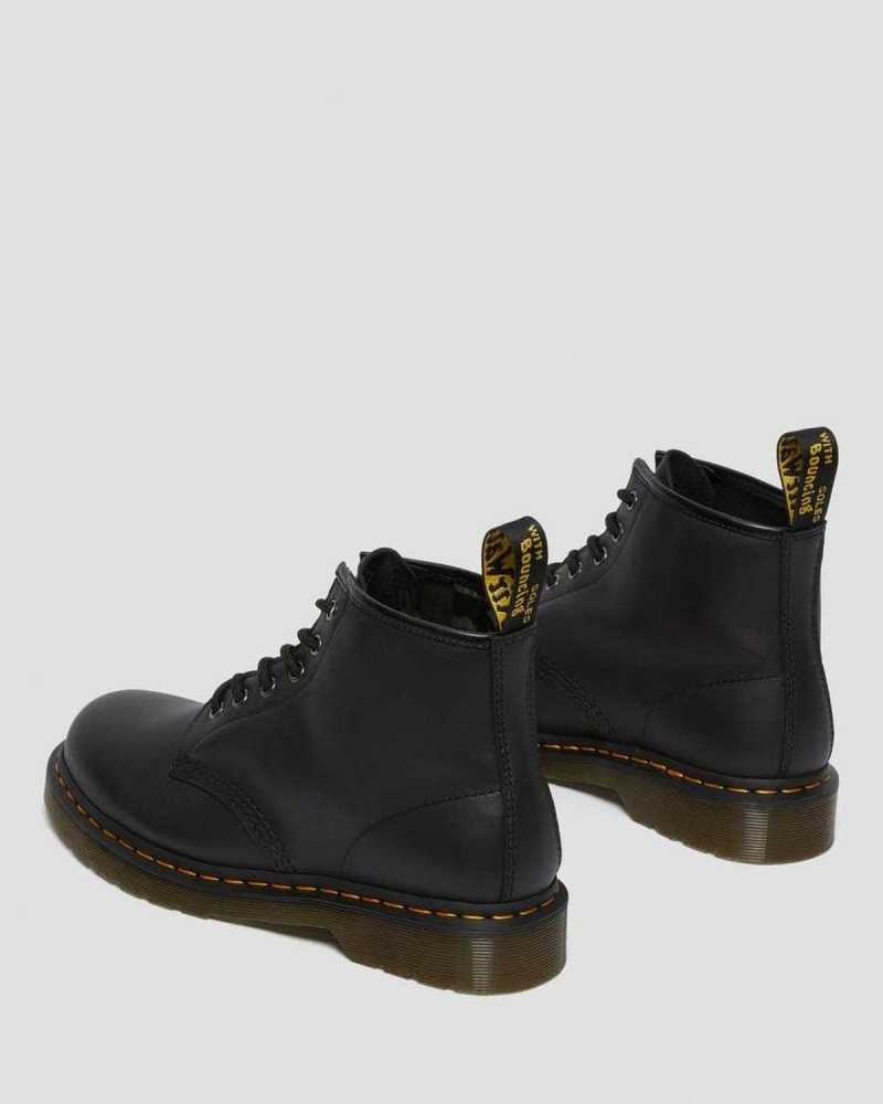 Black Dr. Martens 101 Leather Ankle Boots | XYHCB2867