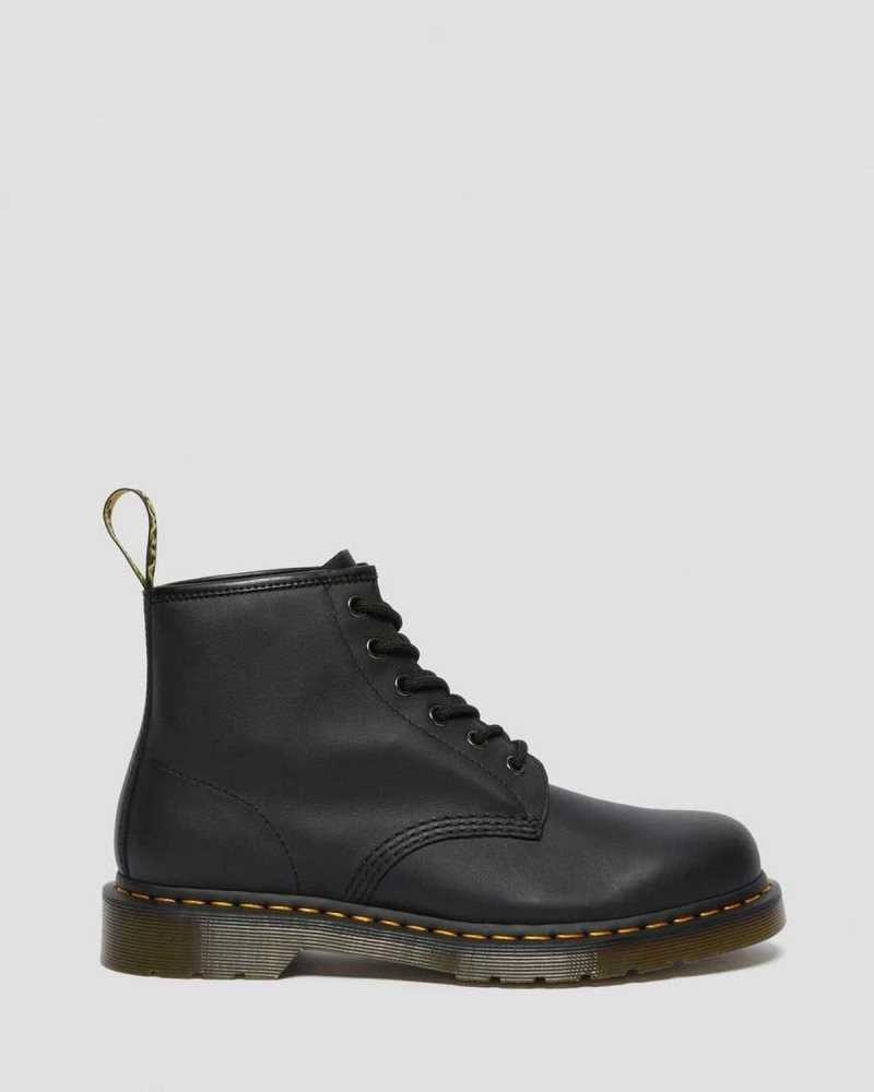 Black Dr. Martens 101 Leather Ankle Boots | XYHCB2867