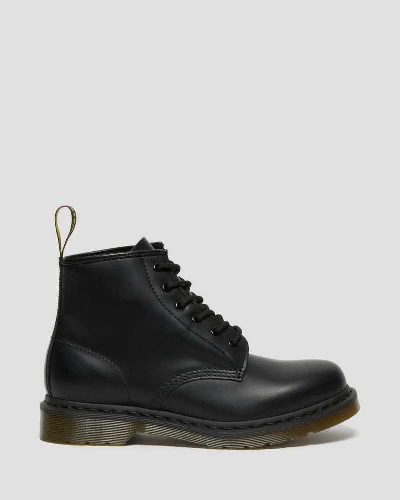 Black Dr. Martens 101 Smooth Leather Ankle Boots | CVREZ1842