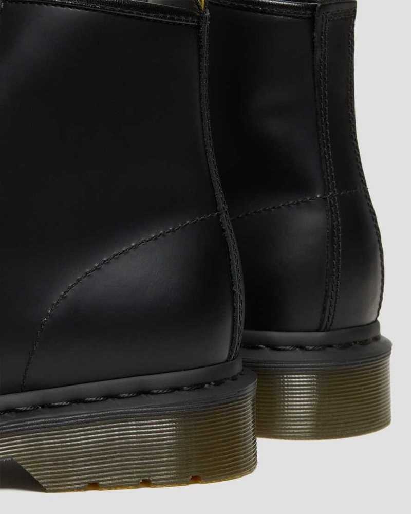 Black Dr. Martens 101 Smooth Leather Ankle Boots | CVREZ1842