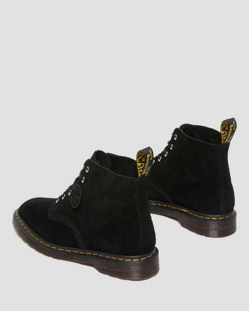 Black Dr. Martens 101 Suede Ankle Boots | MIFDV3507