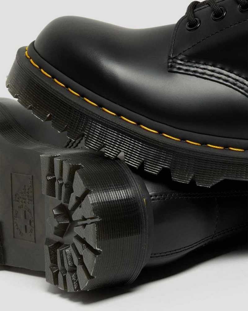 Black Dr. Martens 1460 Bex Smooth Leather Platform Boots | EXAKH3128