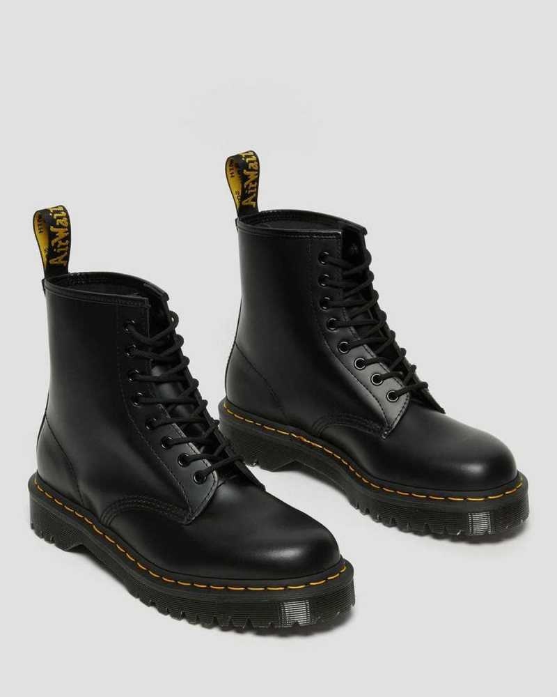 Black Dr. Martens 1460 Bex Smooth Leather Platform Boots | EXAKH3128