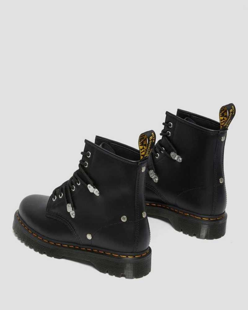 Black Dr. Martens 1460 Bex Stud Leather Lace Up Boots | DRMJA8140