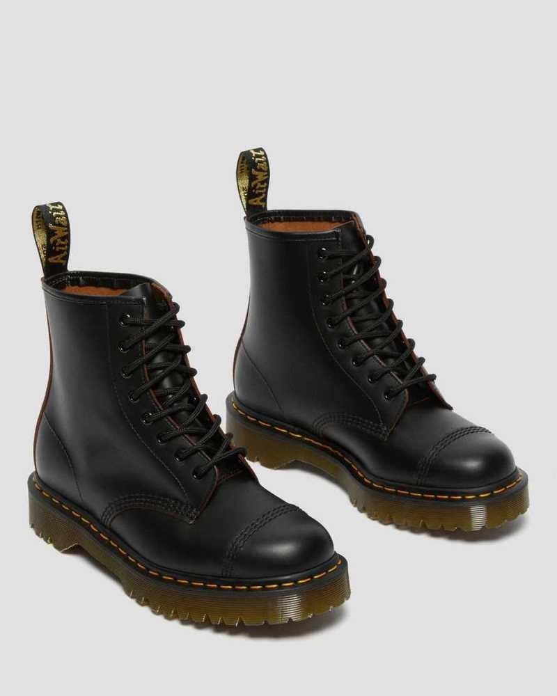 Black Dr. Martens 1460 Bex Toe Cap Lace Up Boots | BNDFS1632