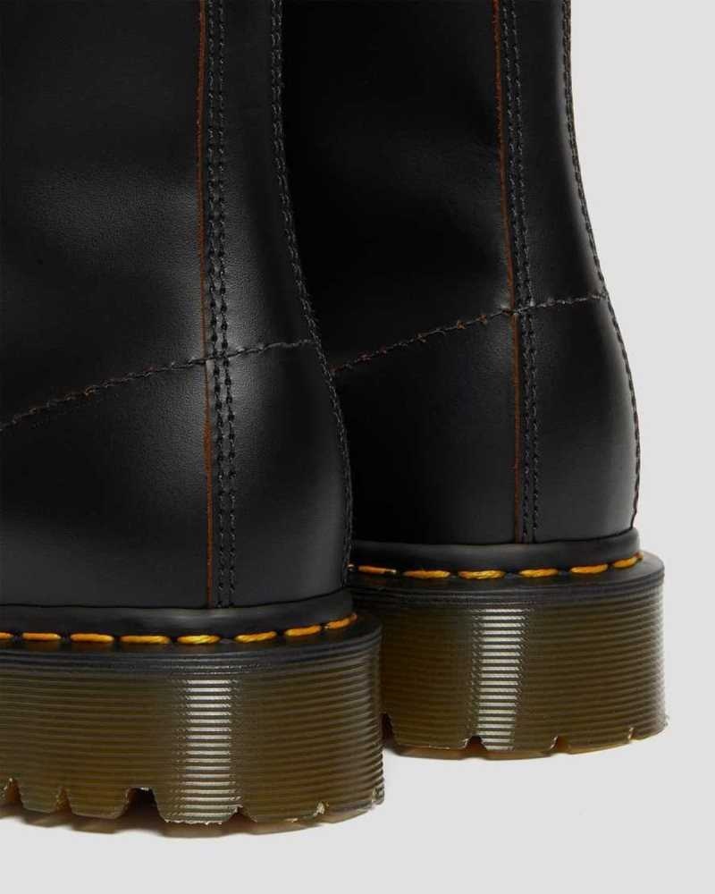 Black Dr. Martens 1460 Bex Toe Cap Lace Up Boots | BNDFS1632