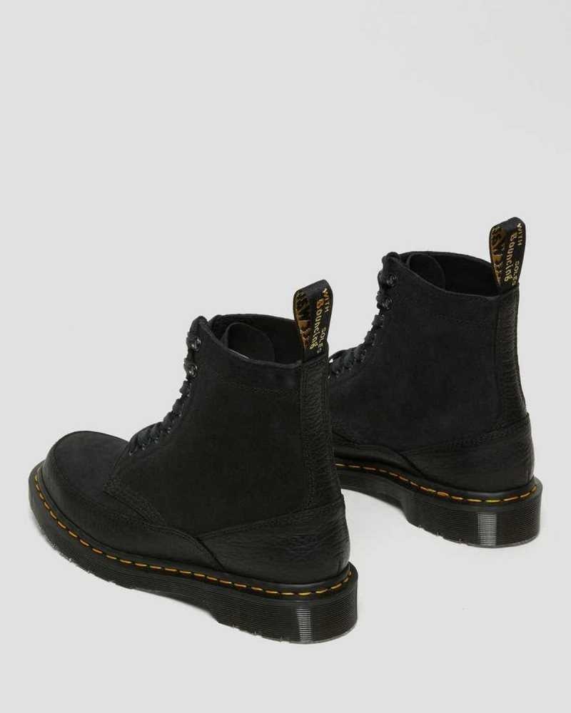 Black Dr. Martens 1460 Guard Leather Lace Up Boots | PNFVT5132