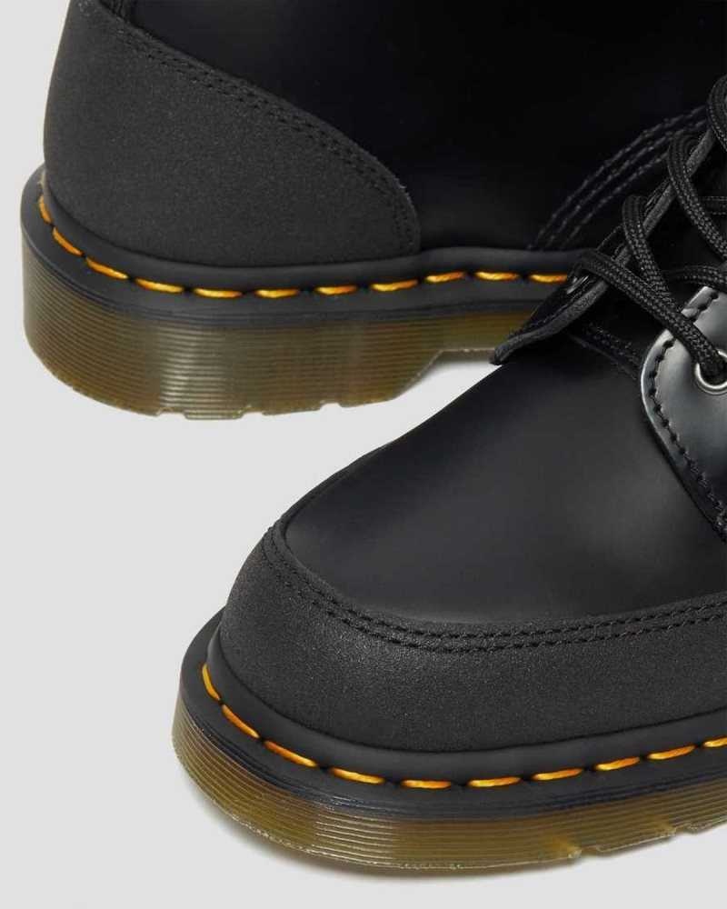 Black Dr. Martens 1460 Guard Panel Leather Lace Up Boots | YWZSF9530