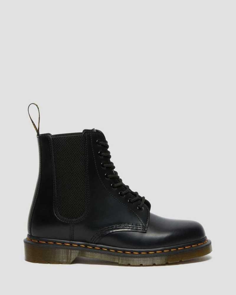 Black Dr. Martens 1460 Harper Smooth Leather Lace Up Boots | WNCKU2560