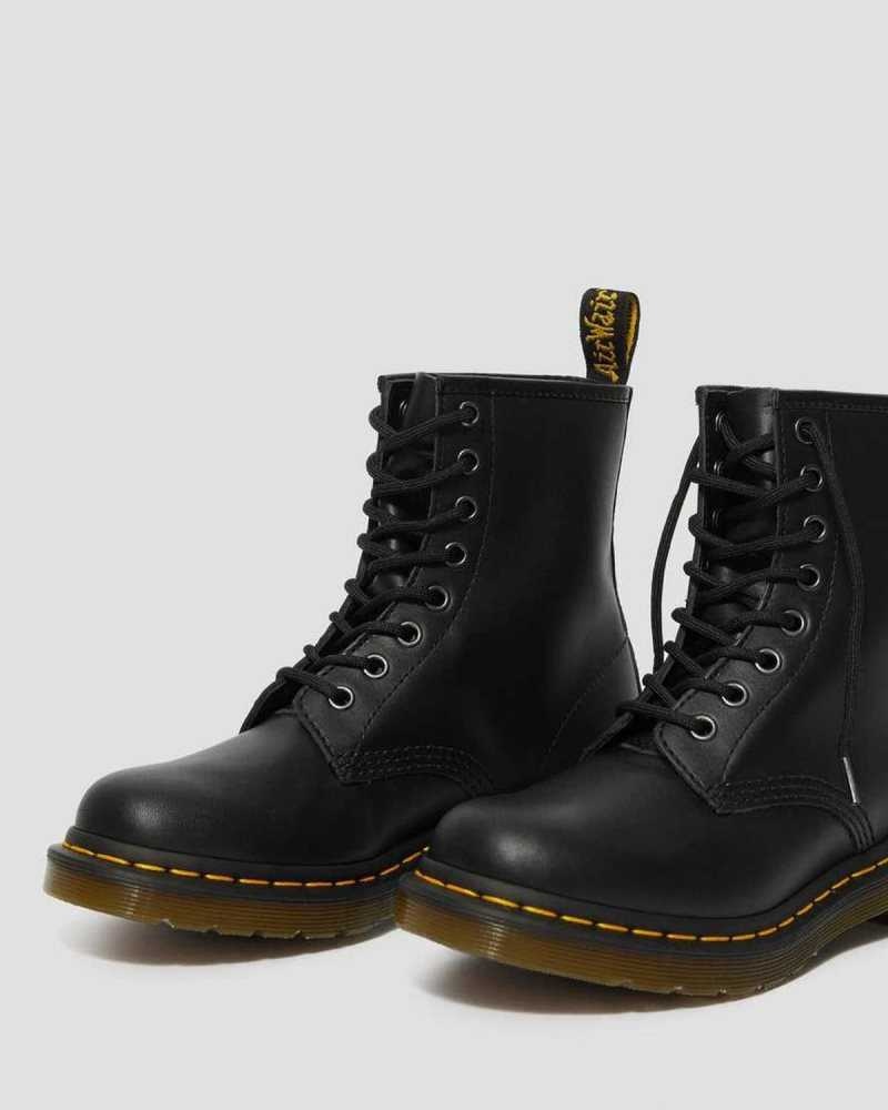 Black Dr. Martens 1460 Nappa Leather Lace Up Boots | DVAWF3017