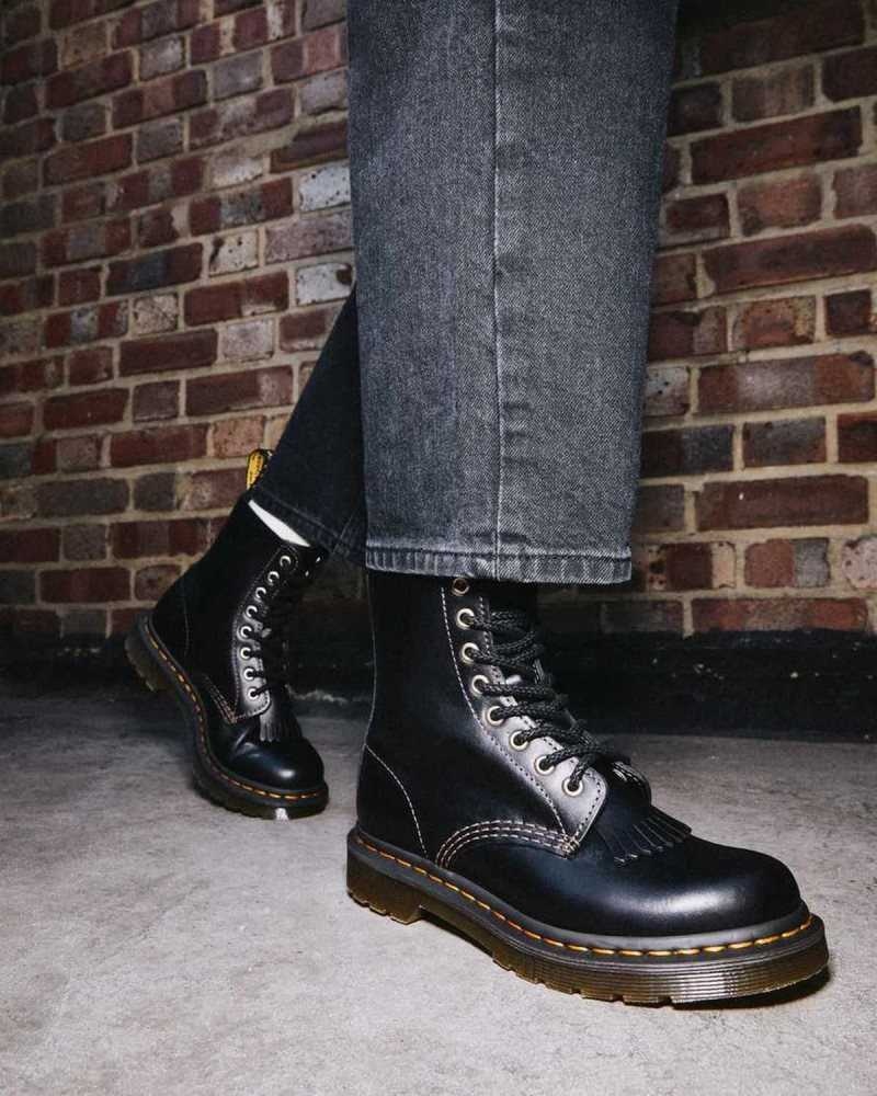 Black Dr. Martens 1460 Pascal Abruzzo Leather Boots | HCMXB2149