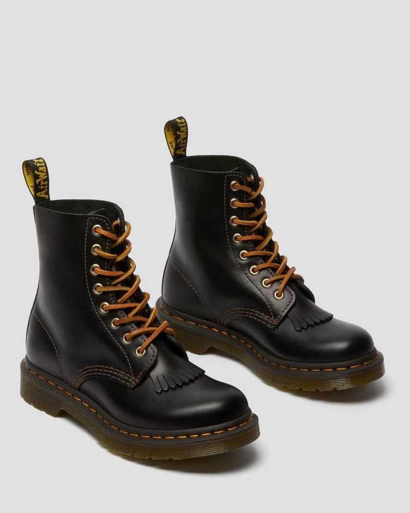 Black Dr. Martens 1460 Pascal Abruzzo Leather Boots | HCMXB2149