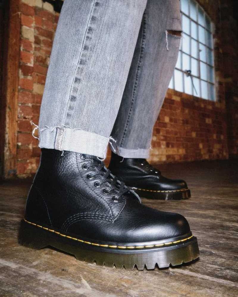 Black Dr. Martens 1460 Pascal Bex Leather Lace Up Boots | VMXTA5269