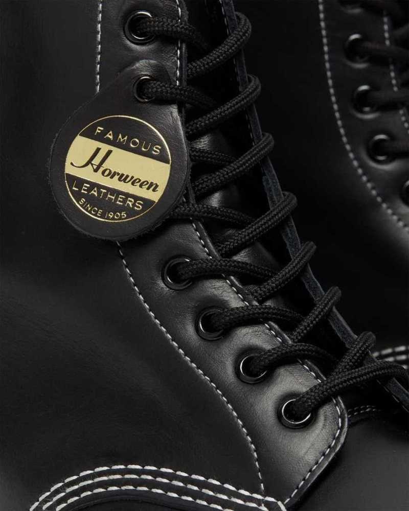 Black Dr. Martens 1460 Pascal Cavalier Leather Lace Up Boots | FNBVM1528