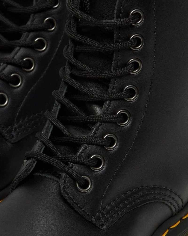 Black Dr. Martens 1460 Pascal Nappa Zipper Boots | QUSDK8356