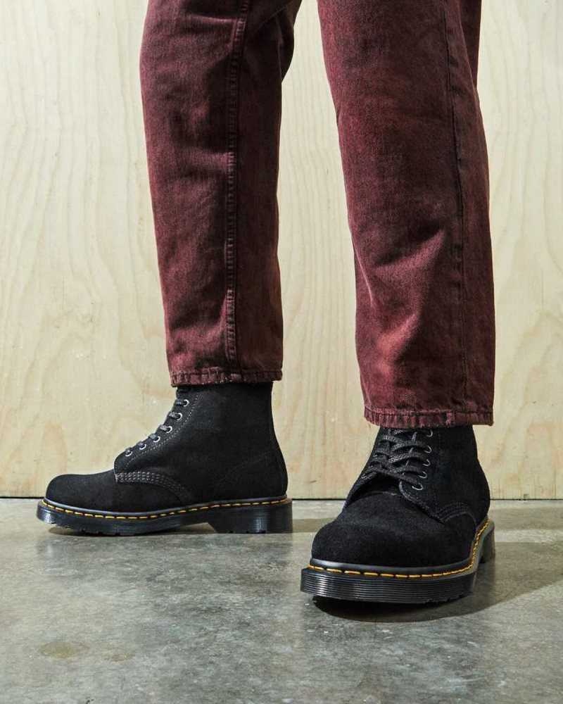 Black Dr. Martens 1460 Pascal Suede Lace Up Boots | XIPZA0814