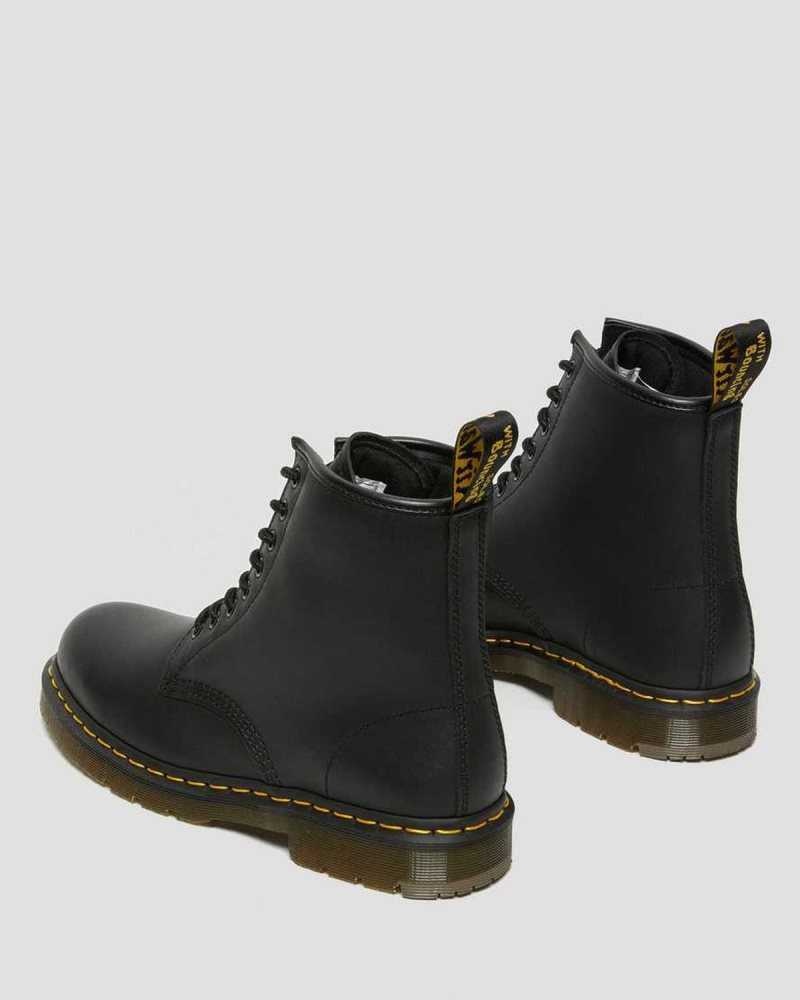 Black Dr. Martens 1460 Slip Resistant Leather Lace Up Boots | WODYP6029