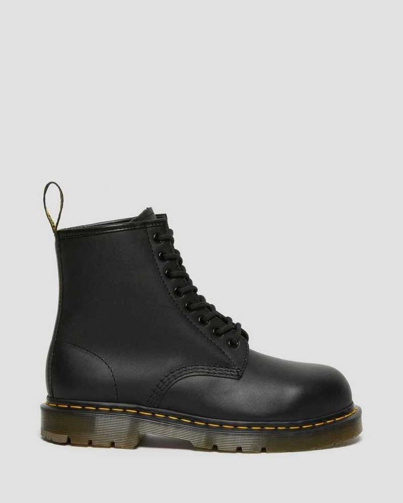 Black Dr. Martens 1460 Slip Resistant Steel Toe Boots | UODPM4521