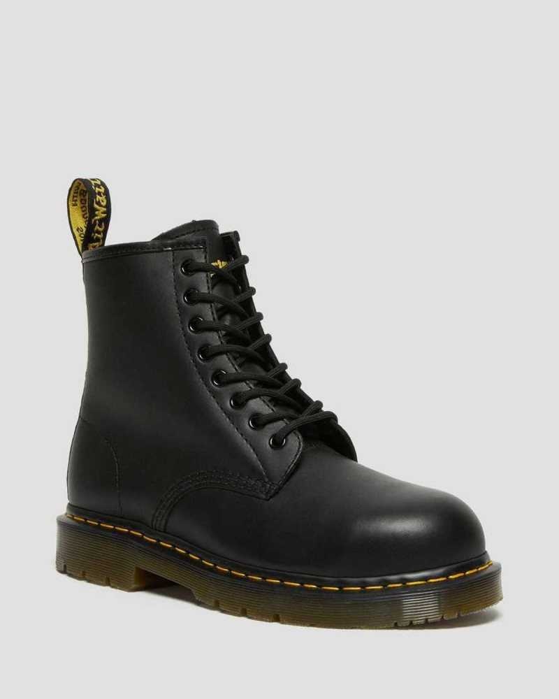 Black Dr. Martens 1460 Slip Resistant Steel Toe Boots | UODPM4521