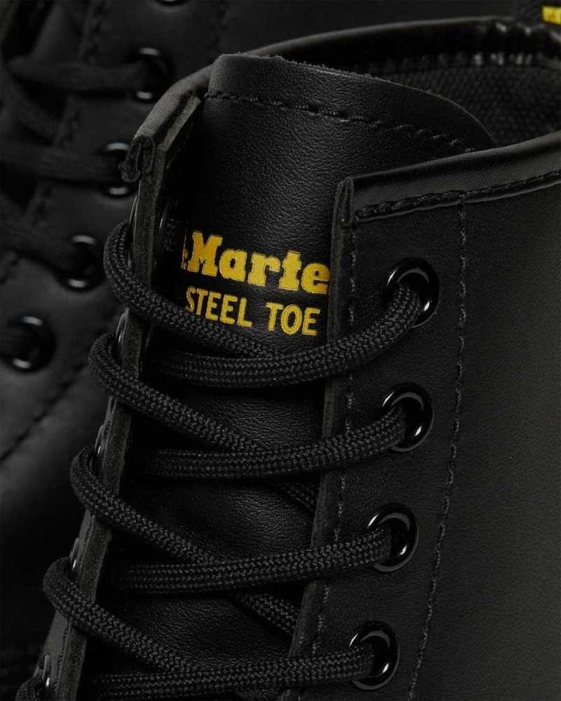 Black Dr. Martens 1460 Slip Resistant Steel Toe Boots | YDPEL3501