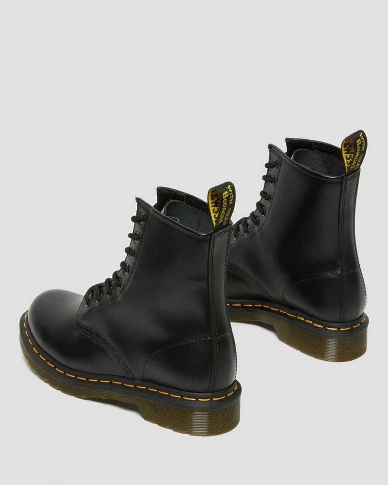 Black Dr. Martens 1460 Smooth Leather Lace Up Boots | LZHEB6081