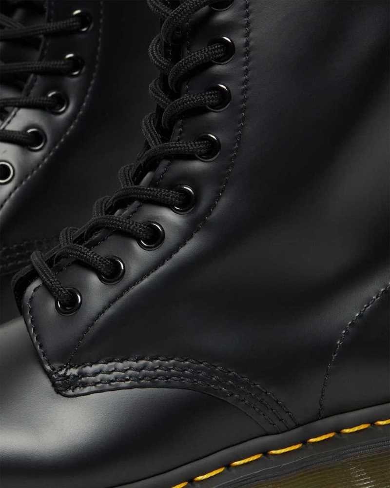 Black Dr. Martens 1460 Smooth Leather Lace Up Boots | LZHEB6081