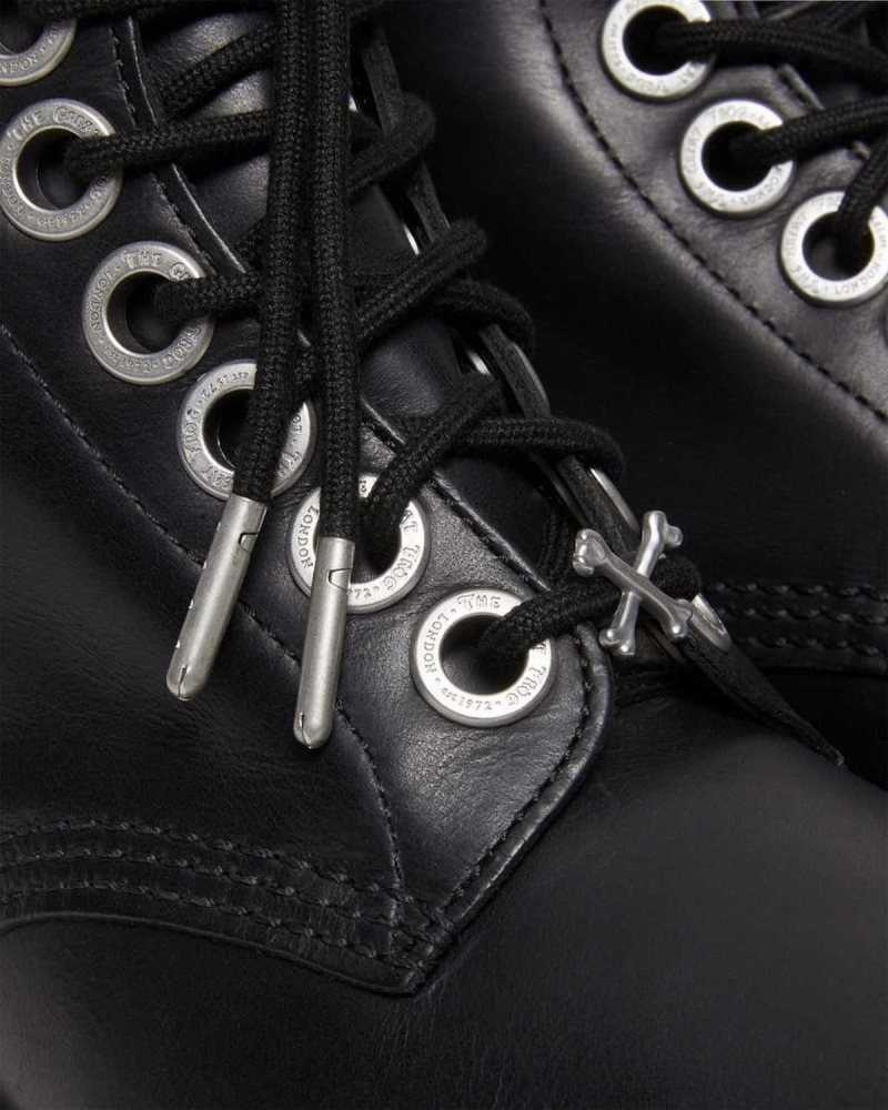 Black Dr. Martens 1460 The Great Frog Leather Lace Up Boots | XWPIH5091