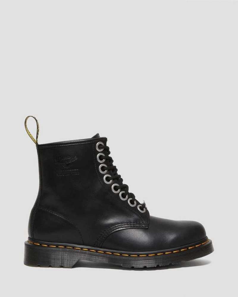 Black Dr. Martens 1460 The Great Frog Leather Lace Up Boots | XWPIH5091