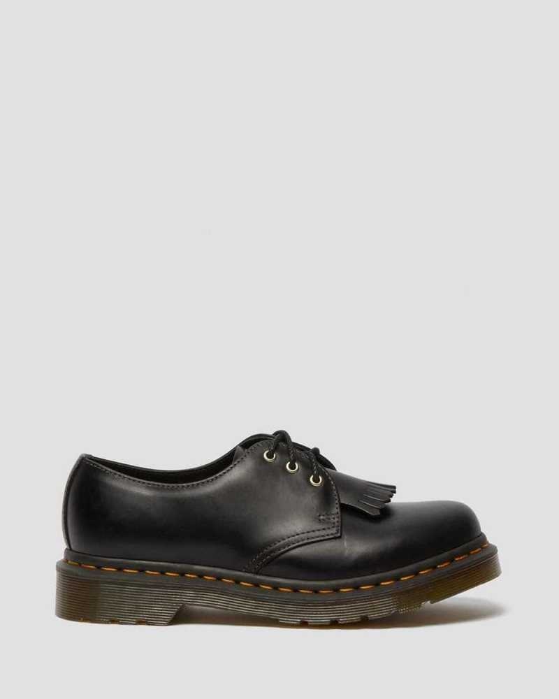 Black Dr. Martens 1461 Abruzzo Leather Oxford Shoes | DRXZN4376