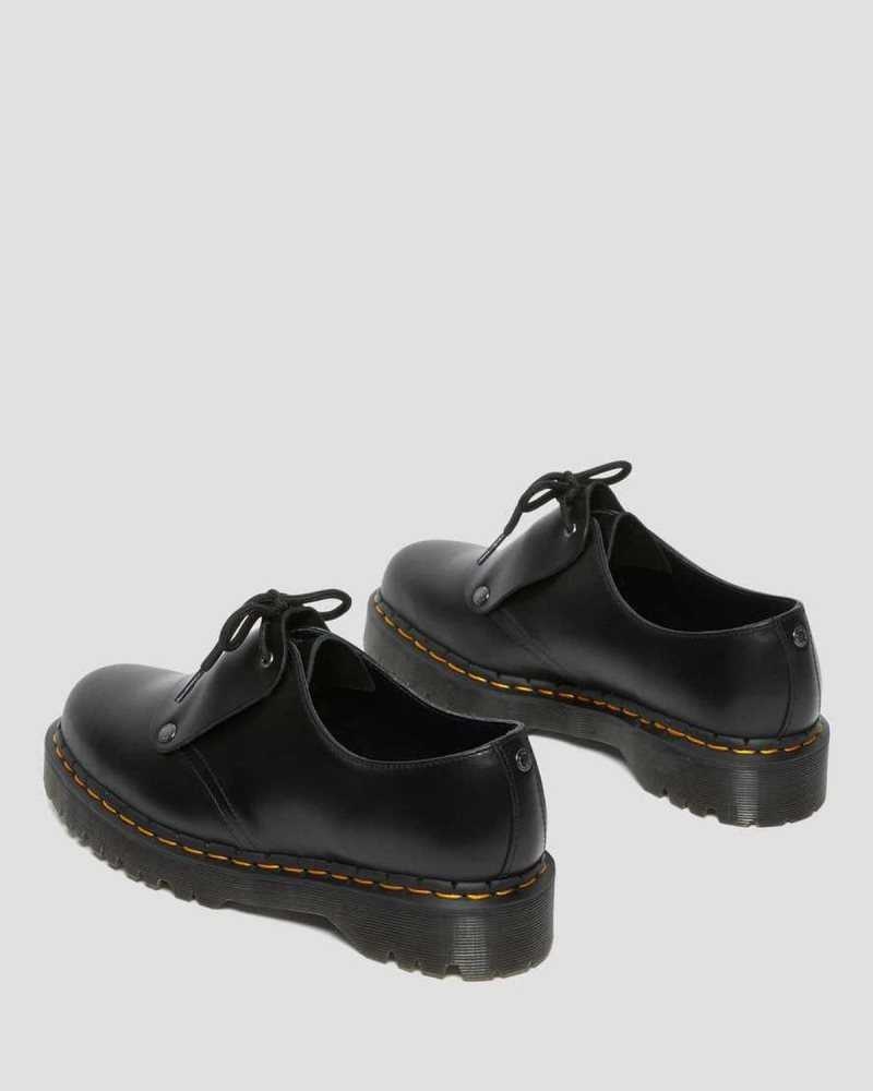 Black Dr. Martens 1461 Bex Brando Leather Oxford Shoes | ESQIT7248