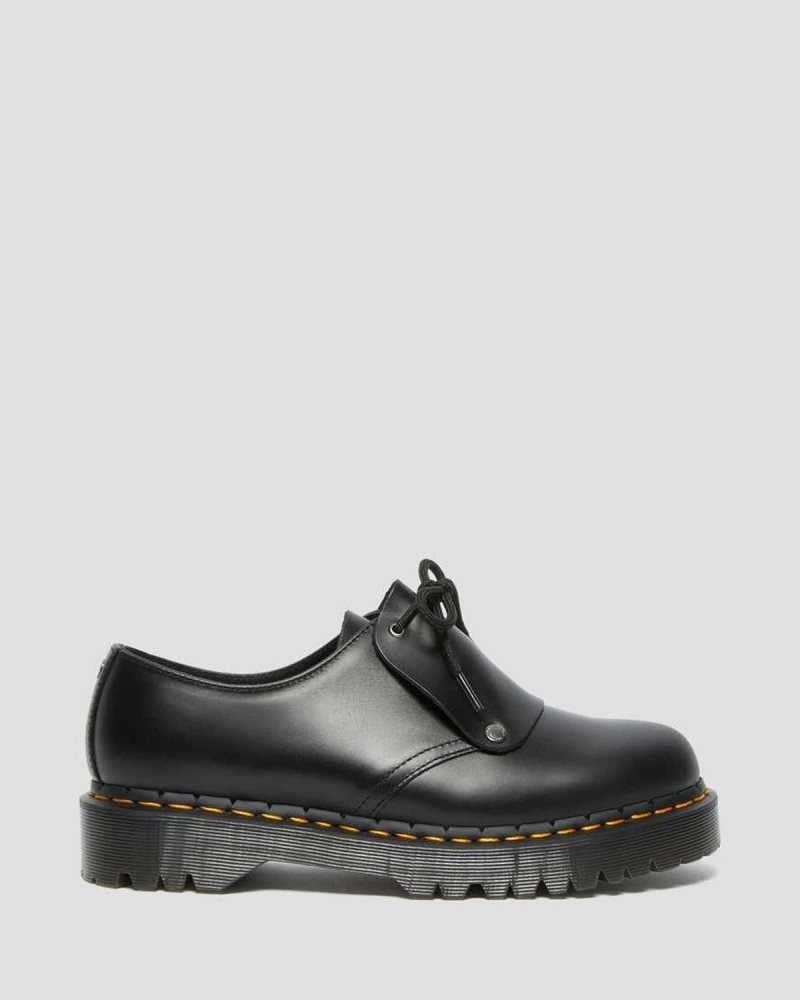 Black Dr. Martens 1461 Bex Brando Leather Oxford Shoes | ESQIT7248