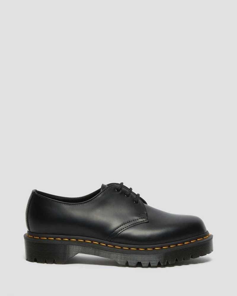 Black Dr. Martens 1461 Bex Smooth Leather Oxford Shoes | CYZJI4197