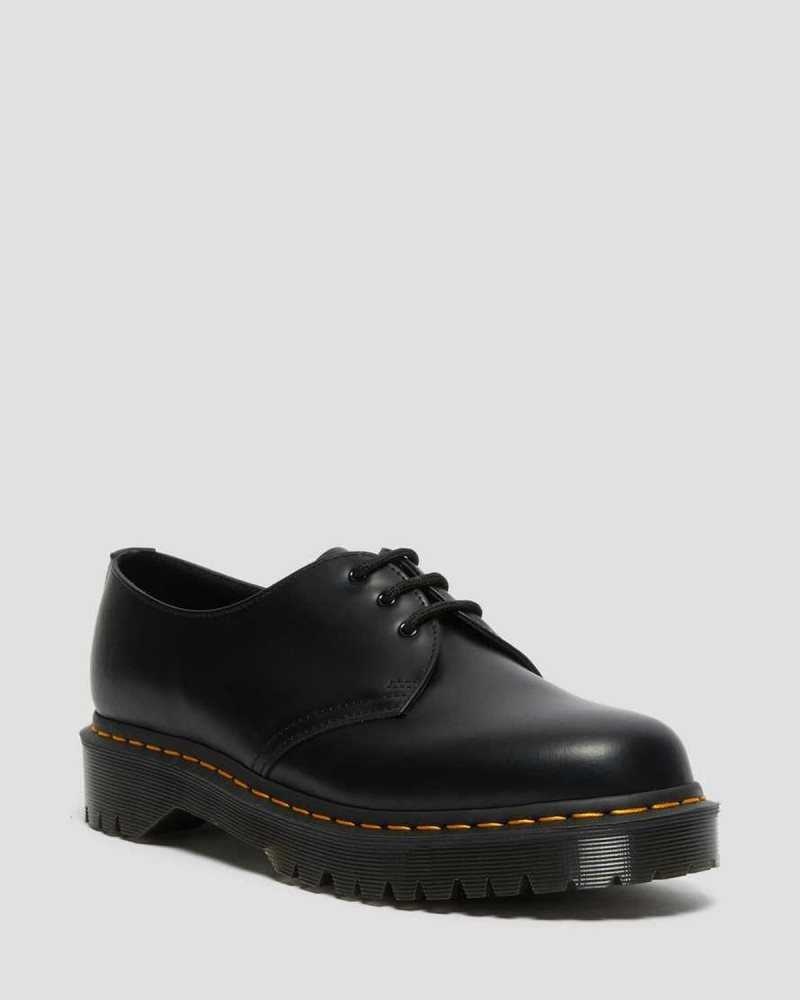 Black Dr. Martens 1461 Bex Smooth Leather Oxford Shoes | TDKME7435