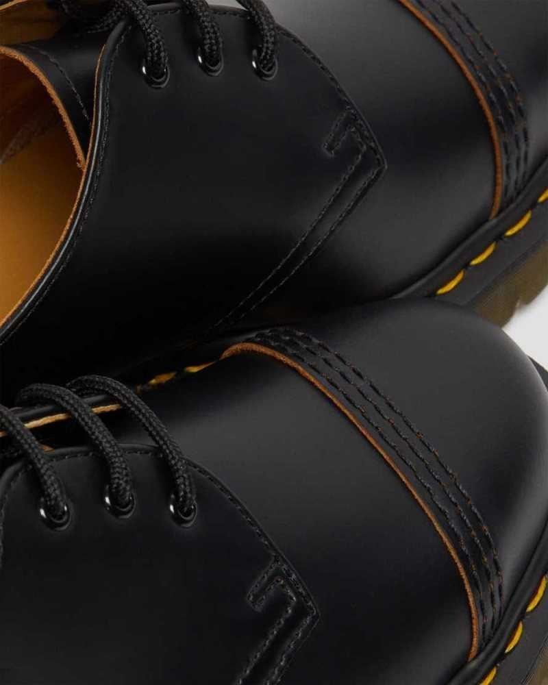 Black Dr. Martens 1461 Bex Toe Cap Oxford Shoes | BOLEK1239