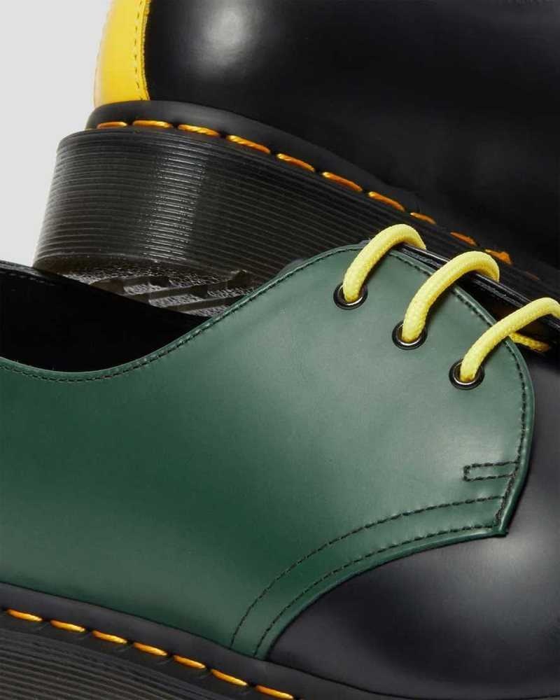 Black Dr. Martens 1461 Contrast Smooth Leather Oxford Shoes | GBASL1473