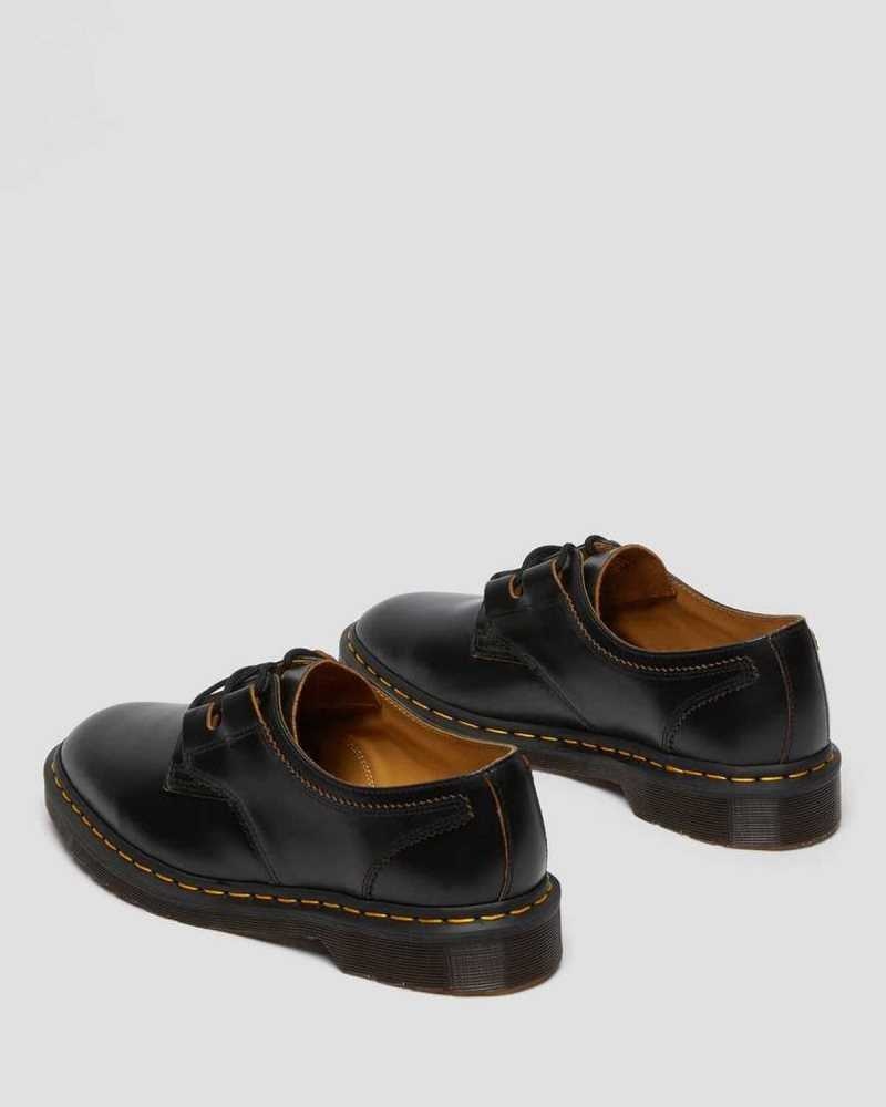 Black Dr. Martens 1461 Ghillie Leather Oxford Shoes | WHDXT5384