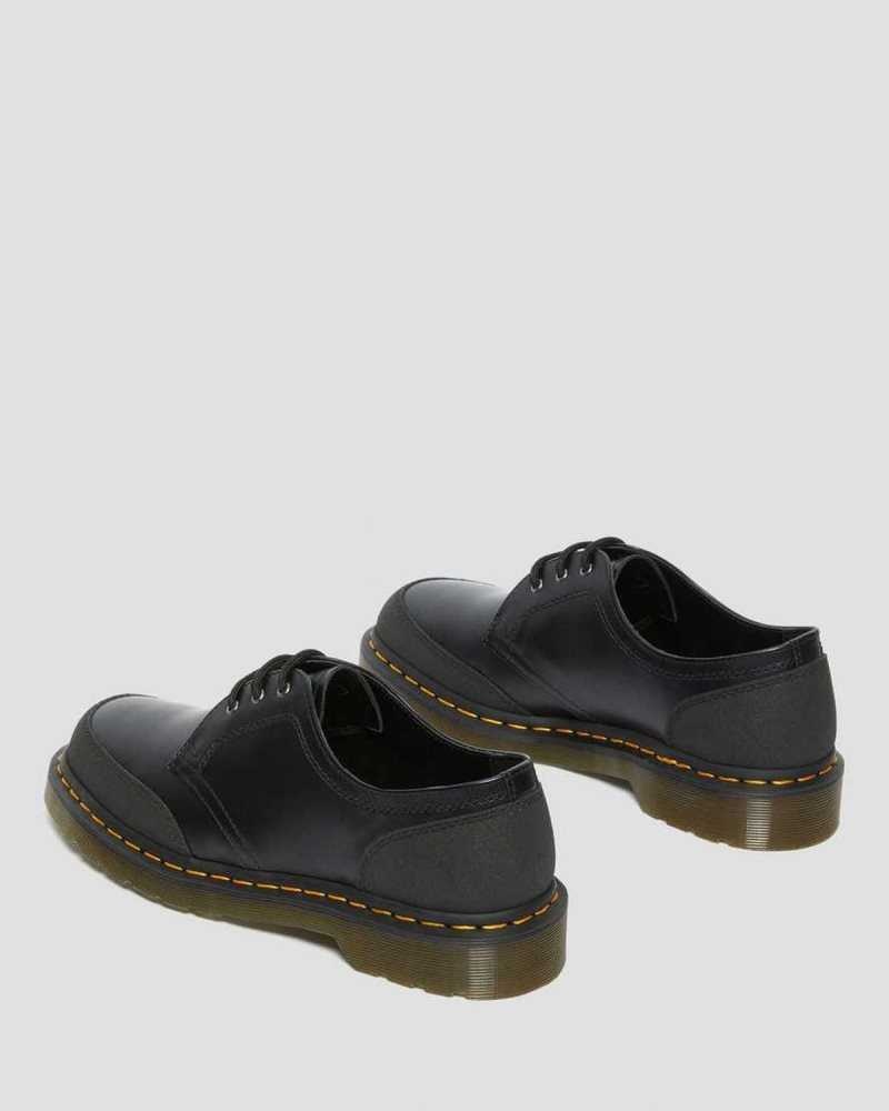 Black Dr. Martens 1461 Guard Panel Leather Oxford Shoes | TVGOM7204