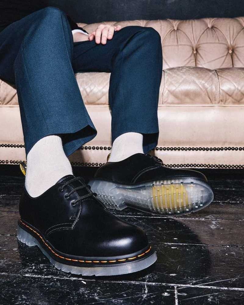 Black Dr. Martens 1461 Iced Smooth Leather Oxford Shoes | HOKSL9384