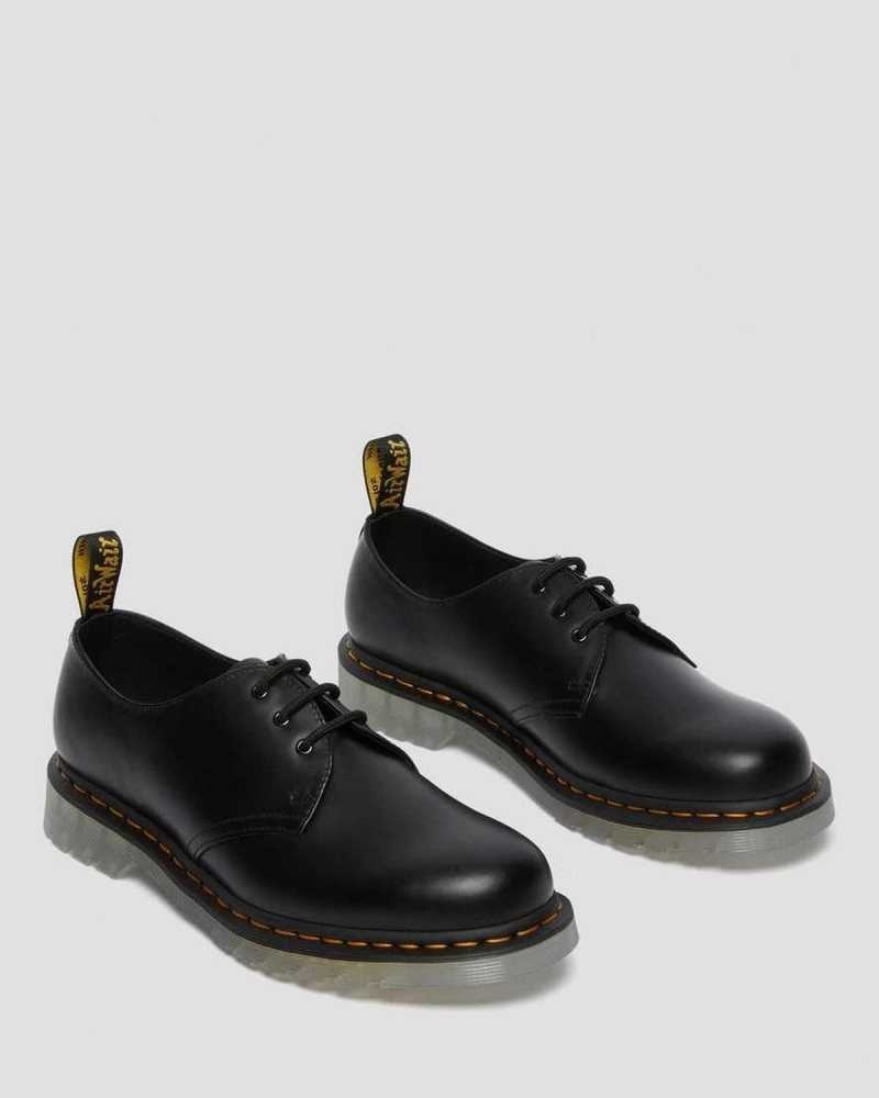 Black Dr. Martens 1461 Iced Smooth Leather Oxford Shoes | HOKSL9384