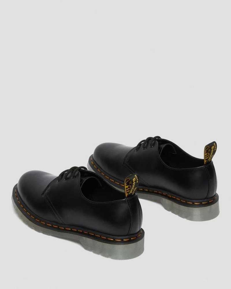 Black Dr. Martens 1461 Iced Smooth Leather Oxford Shoes | HOKSL9384