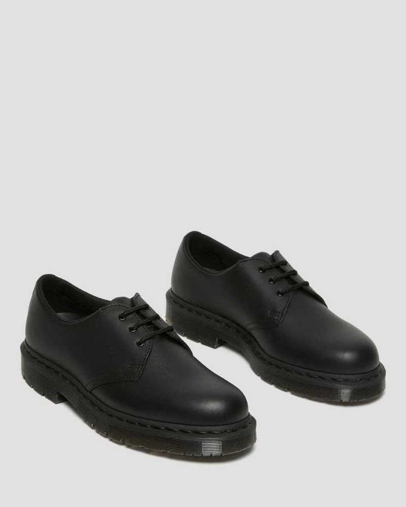 Black Dr. Martens 1461 Mono Slip Resistant Oxford Shoes | FDOZU8632