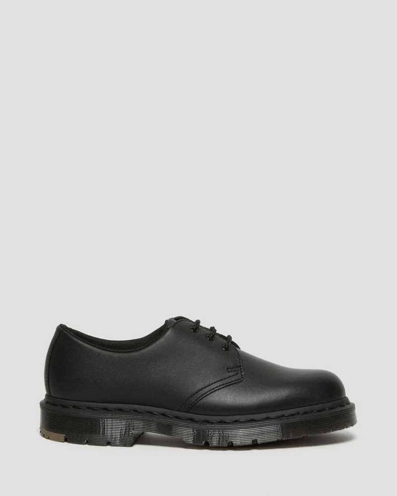 Black Dr. Martens 1461 Mono Slip Resistant Oxford Shoes | FDOZU8632